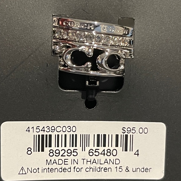 COACH Signature Openwork Silver 3 Piece Ring Set -- Size 8 - NWT - Picture 5 of 5